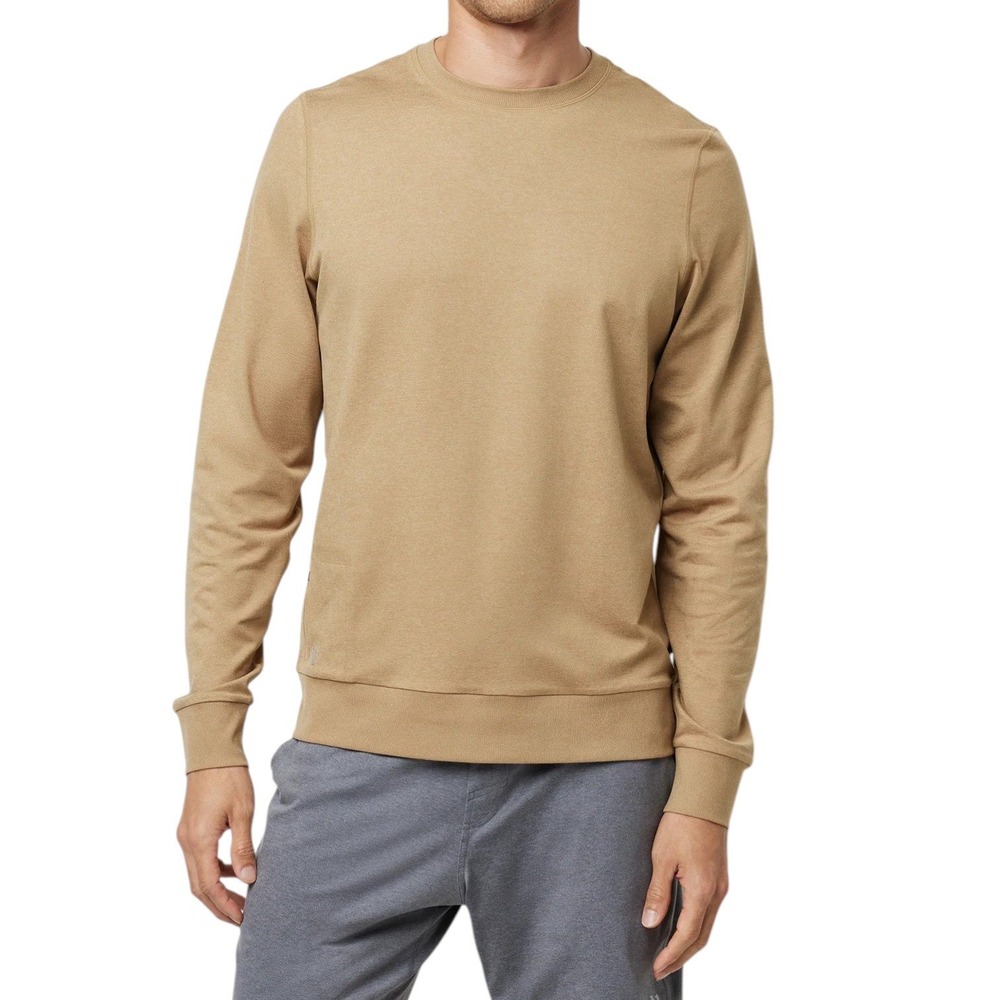 Vuori Ponto Performance Crew Mens L Sungold Heather Long Sleeve V224 Athleisure